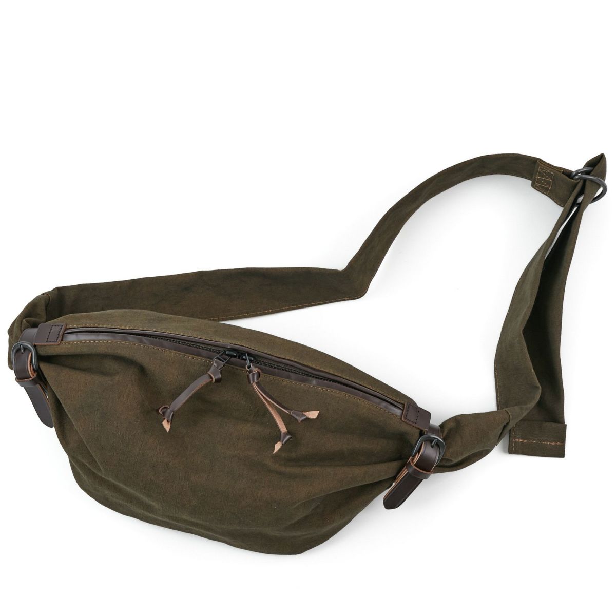 BAGGY PORT バギーポート 黒さび染め帆布 スリングバッグ GRN-9600