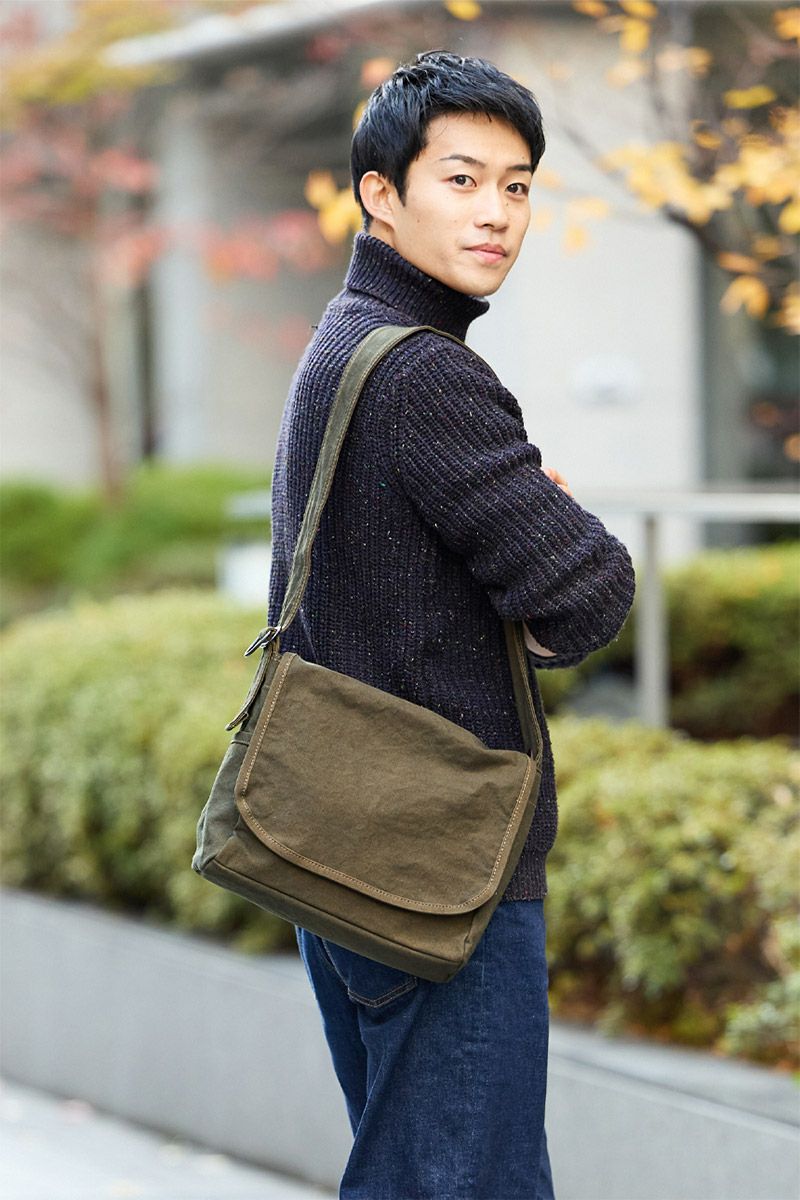 BAGGY PORT バギーポート 黒さび染め帆布 ショルダーバッグ GRN-9601