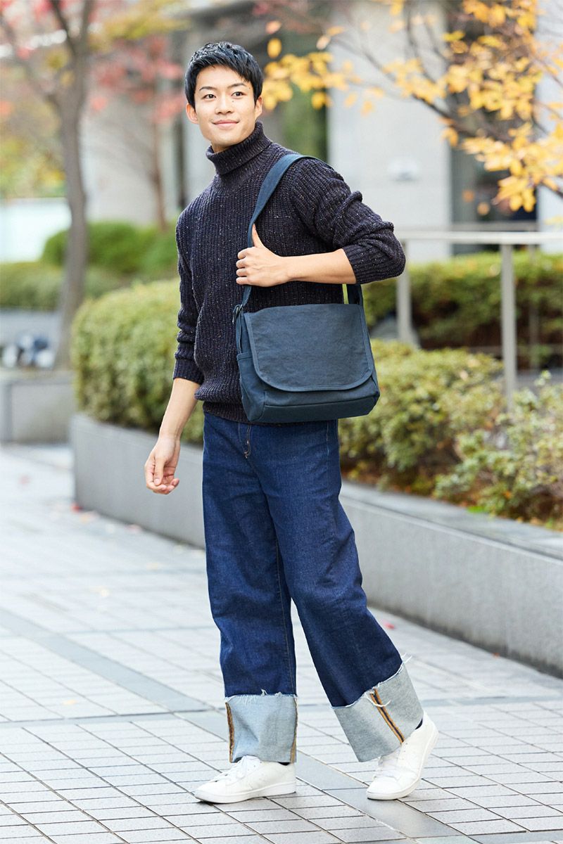 BAGGY PORT バギーポート 黒さび染め帆布 ショルダーバッグ GRN-9601