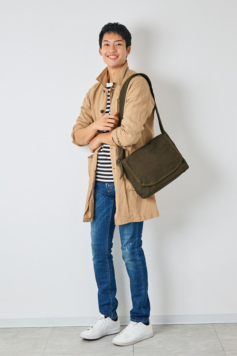 BAGGY PORT バギーポート 黒さび染め帆布 ショルダーバッグ GRN-9601