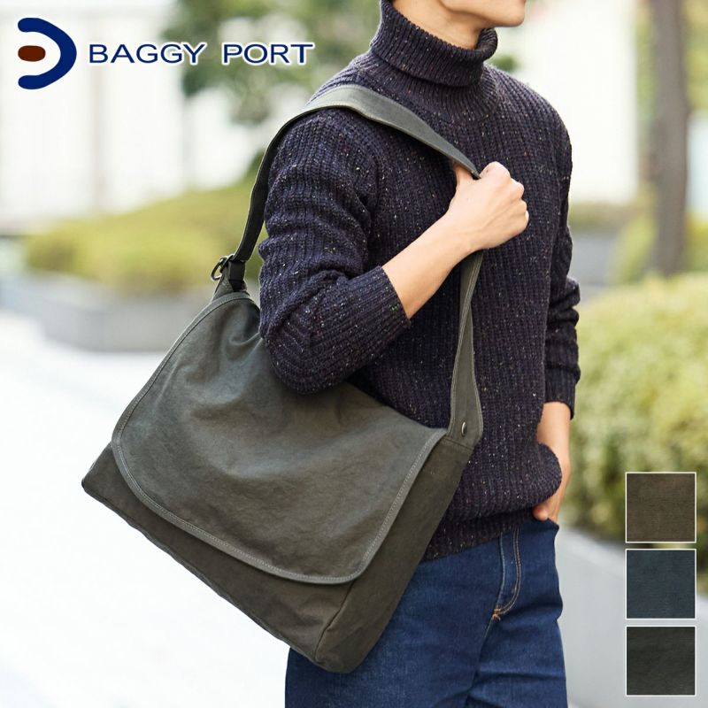 BAGGY PORT バギーポート 黒さび染め帆布 ショルダーバッグ GRN-9602