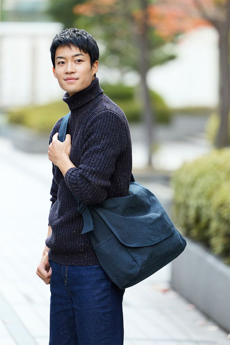 BAGGY PORT バギーポート 黒さび染め帆布 ショルダーバッグ GRN-9602