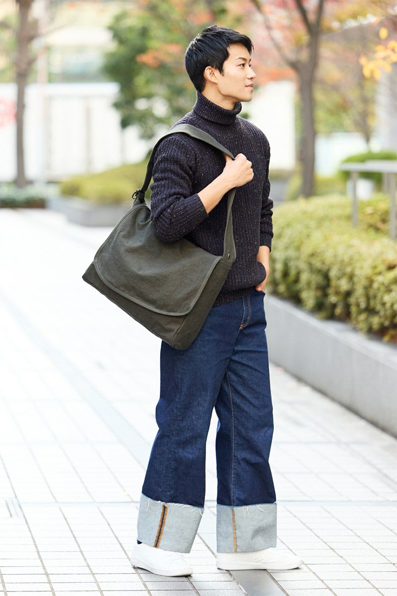 BAGGY PORT バギーポート 黒さび染め帆布 ショルダーバッグ GRN-9602