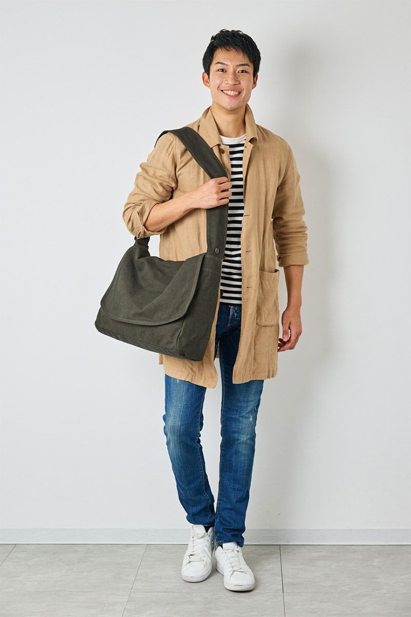 BAGGY PORT バギーポート 黒さび染め帆布 ショルダーバッグ GRN-9602