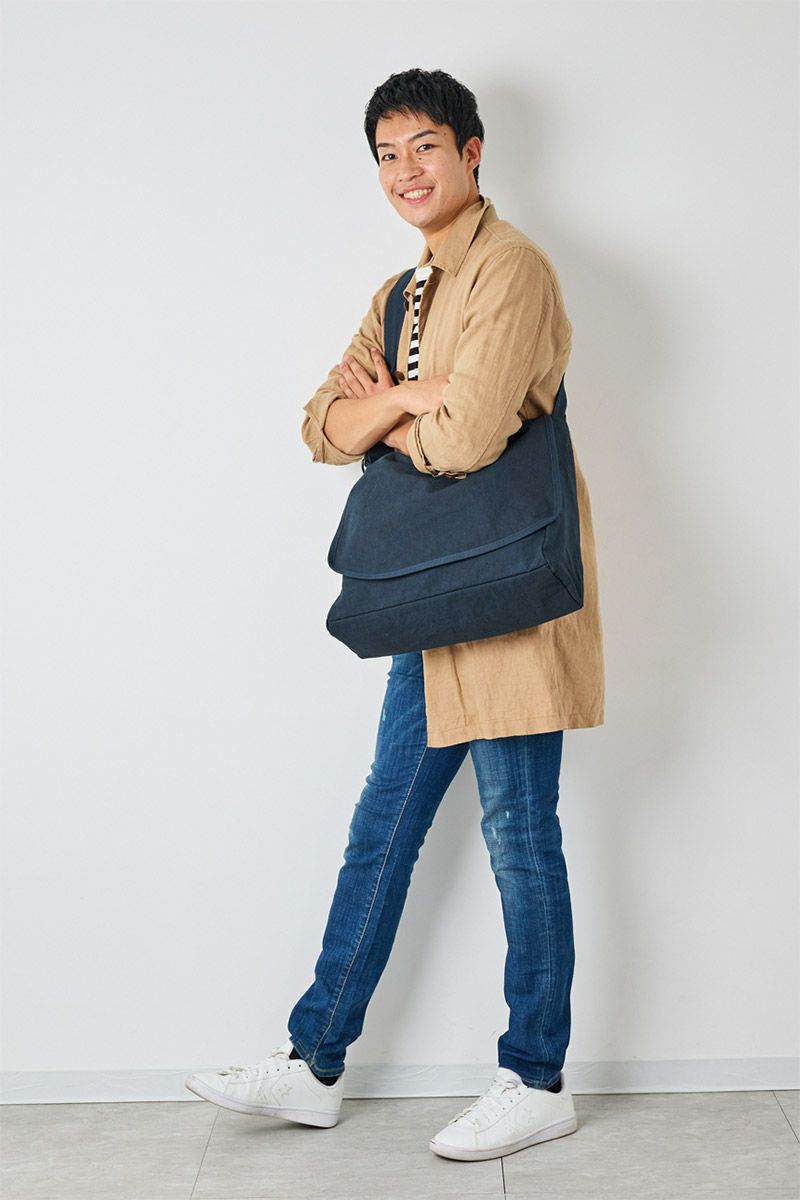 BAGGY PORT バギーポート 黒さび染め帆布 ショルダーバッグ GRN-9602