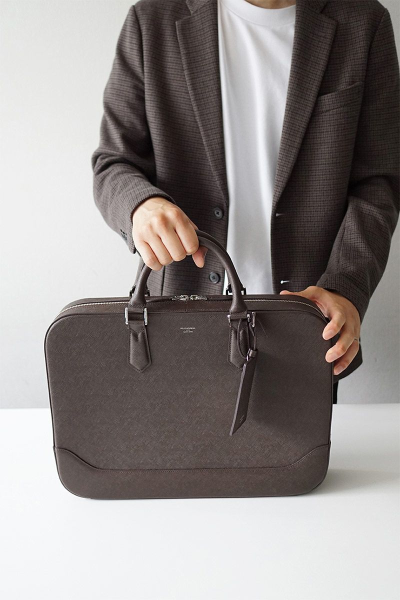 PELLE MORBIDA ペッレモルビダ Capitano キャピターノ エンボスレザー スリムブリーフバッグ PMO-CA018
