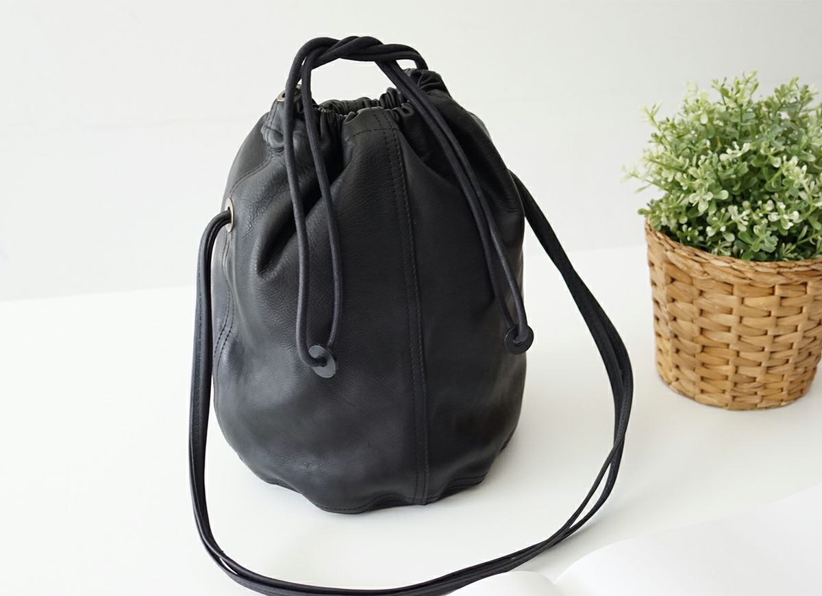 genten ゲンテン サスティナブル巾着 巾着ショルダーバッグ 43727