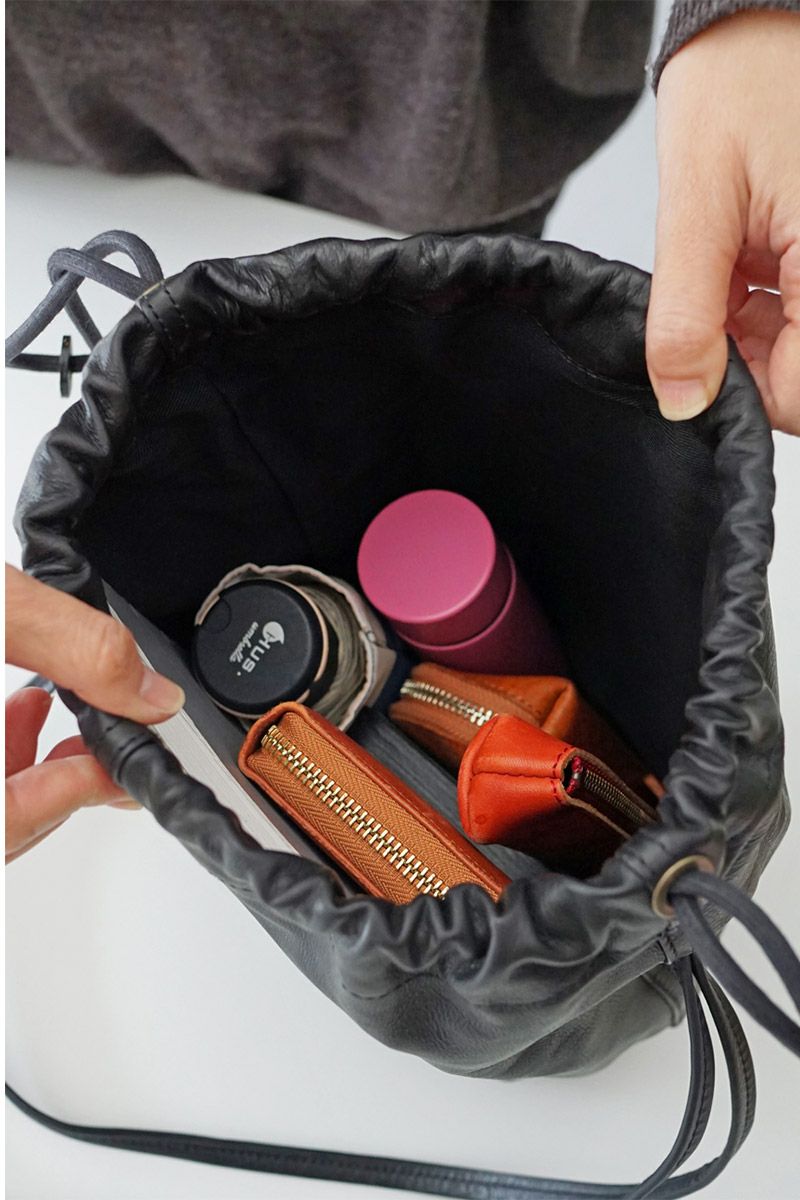 genten ゲンテン サスティナブル巾着 巾着ショルダーバッグ 43727