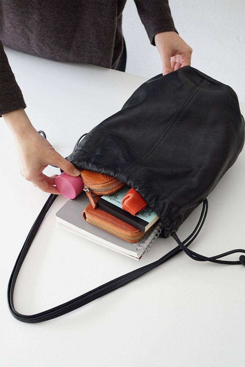 genten ゲンテン サスティナブル巾着 巾着ショルダーバッグ 43727