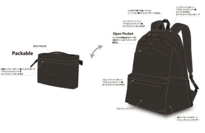 ANINSANE アンインセイン PACKABLE PACK パッカブル パック バックパック AN-P01