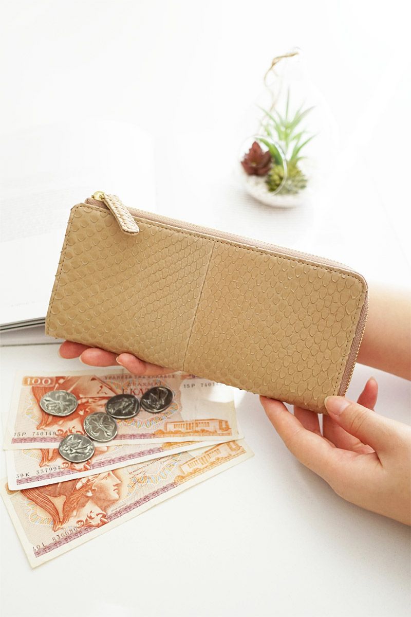 genten ゲンテン Grace python グレースパイソン 小銭入れ付き長財布（L字ファスナー式） 44571