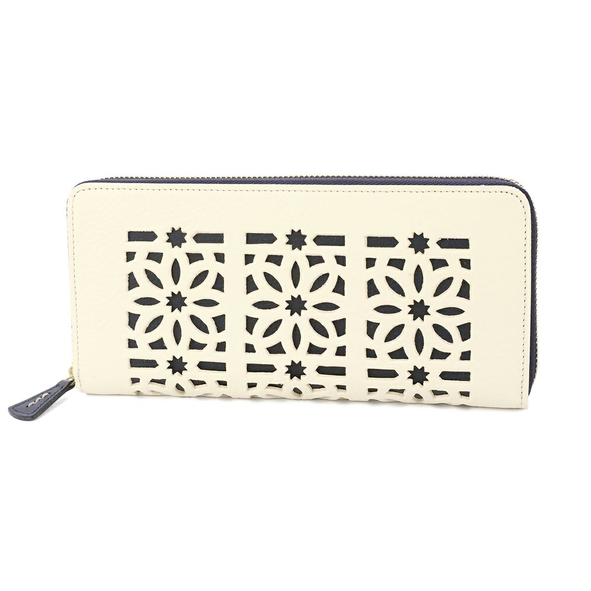 genten ゲンテン cut work カットワーク 小銭入れ付き長財布（ラウンドファスナー式 ） 49493(42191)