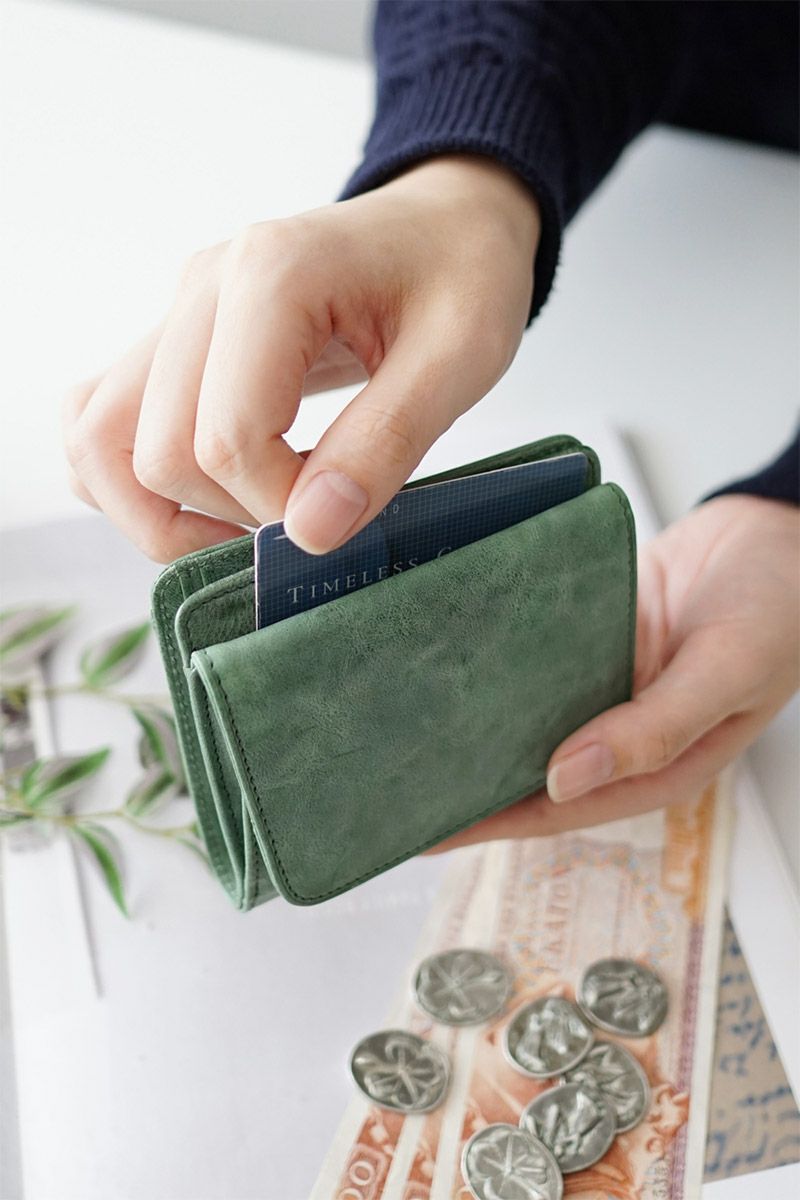 BAGGY'S ANNEX バギーズアネックス FOG leather (フォグレザー) 小銭入れ付き二つ折り財布 LZYS-7008