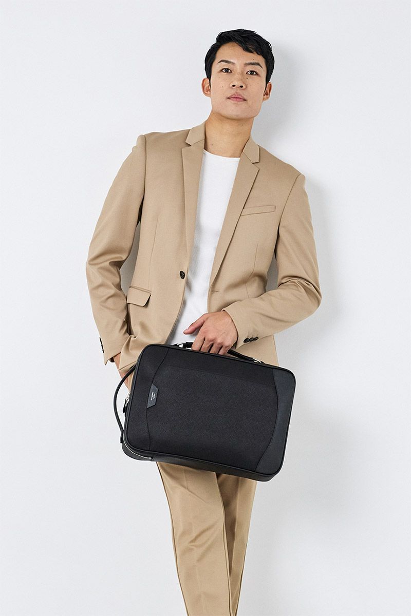 ペッレモルビダ キャピターノ 2way ブリーフケース ショルダー ネイビー 中古・古着通販】PELLE MORBIDA (ペッレモルビダ) 2WAYショルダー
