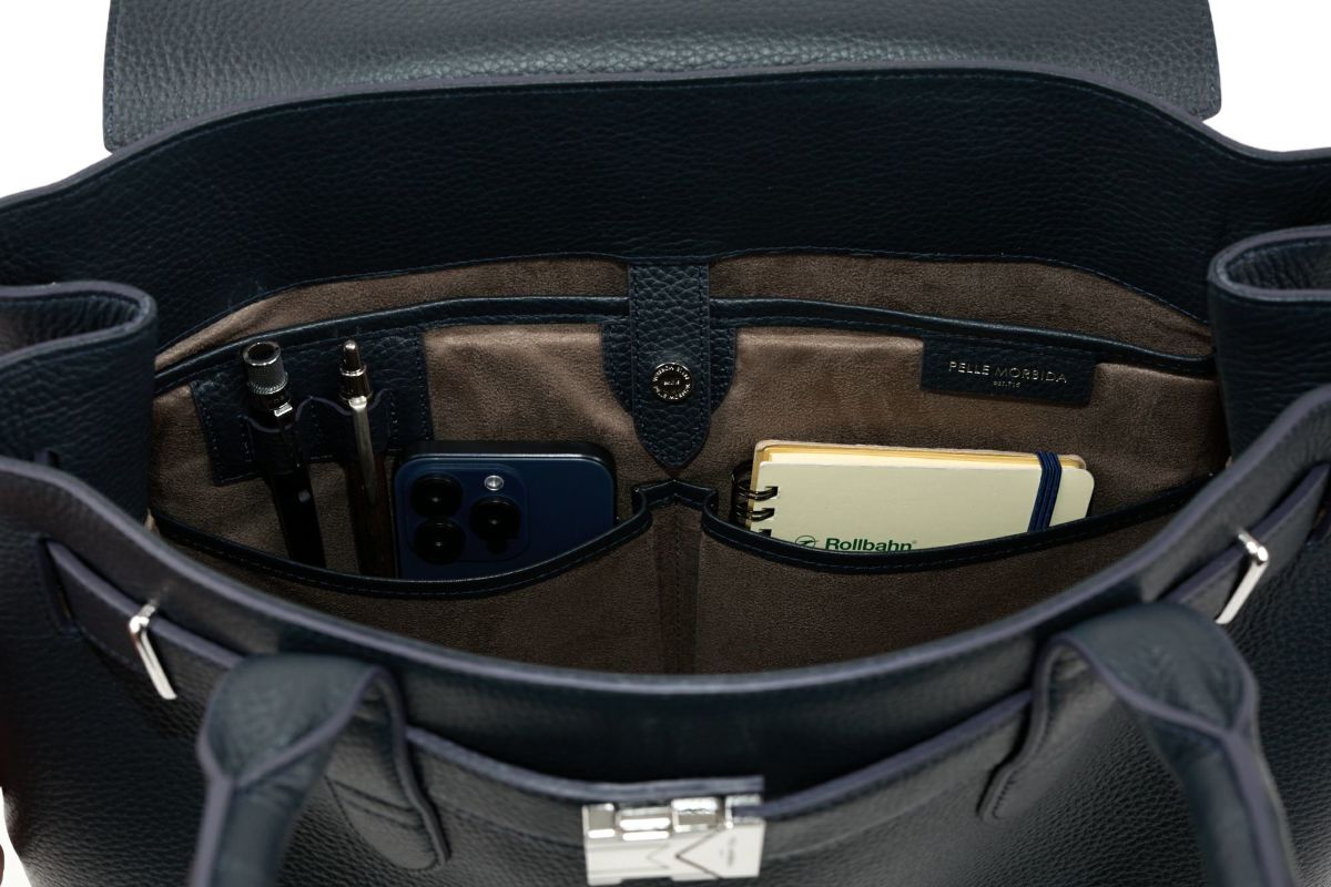 PELLE MORBIDA ペッレモルビダ Maiden Voyage メイデン ボヤージュ シュリンクレザー フラップトートバッグ PMO-MB083