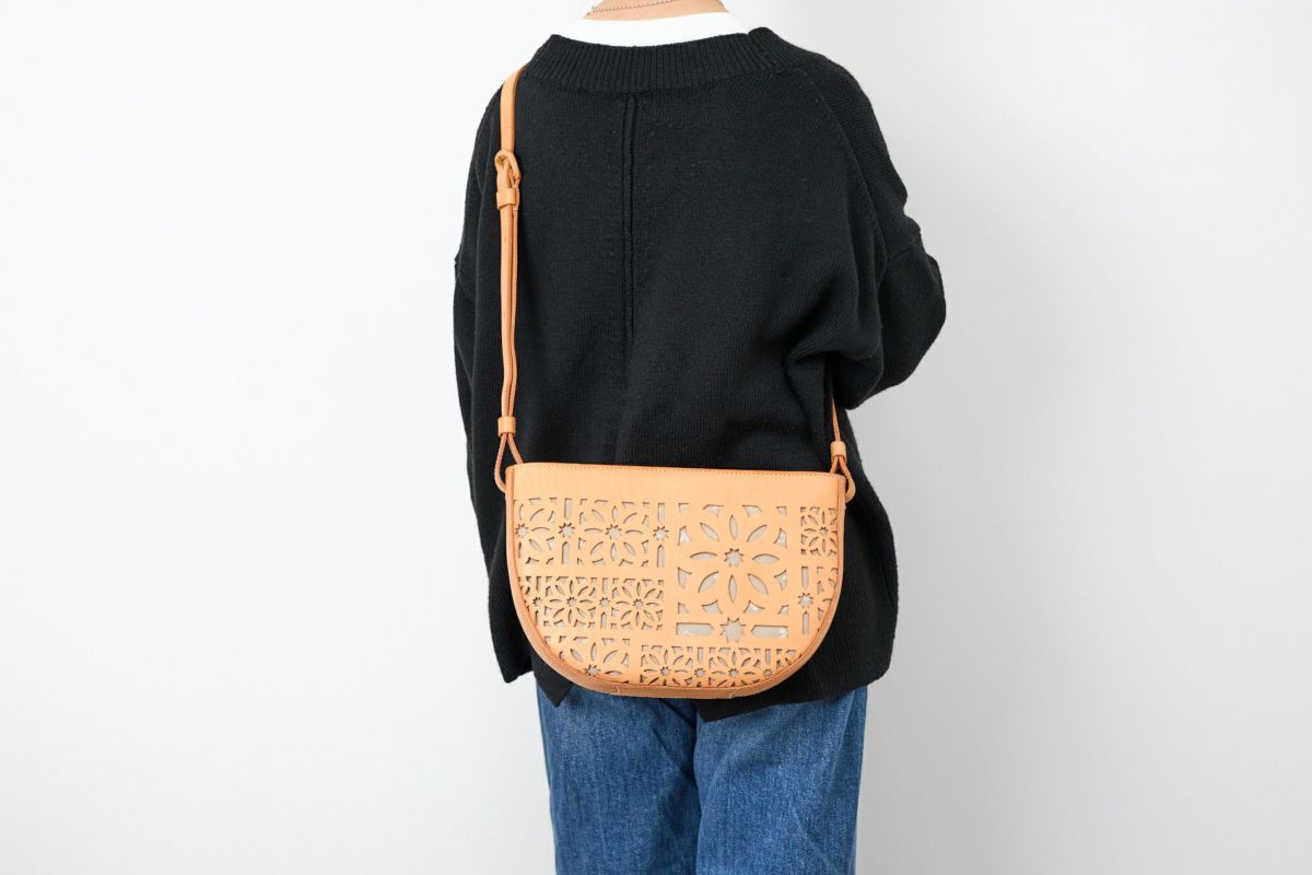 genten ゲンテン Sail Cut Work セイルカットワーク ショルダーバッグ 44587