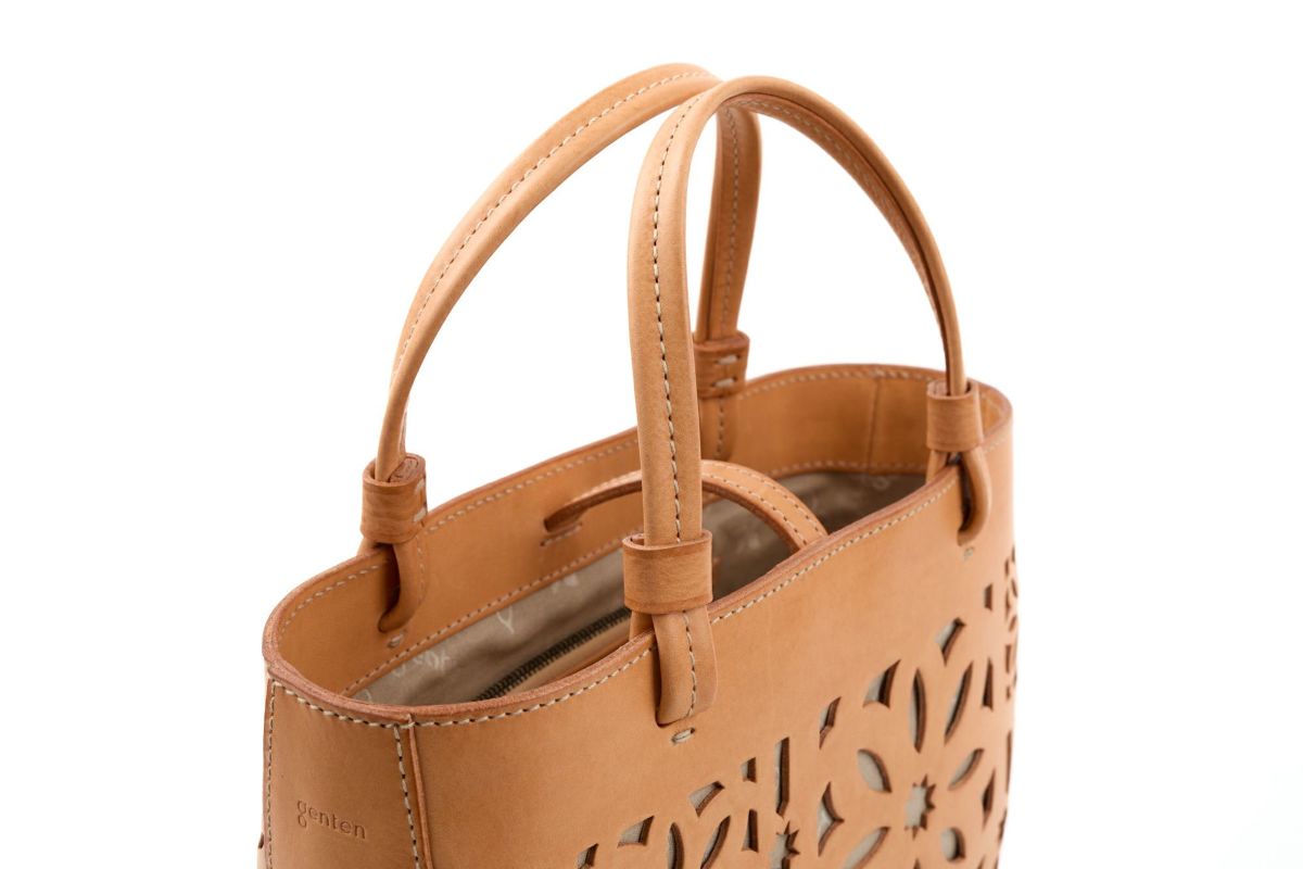 genten ゲンテン Sail Cut Work セイルカットワーク 手さげバッグ 44586