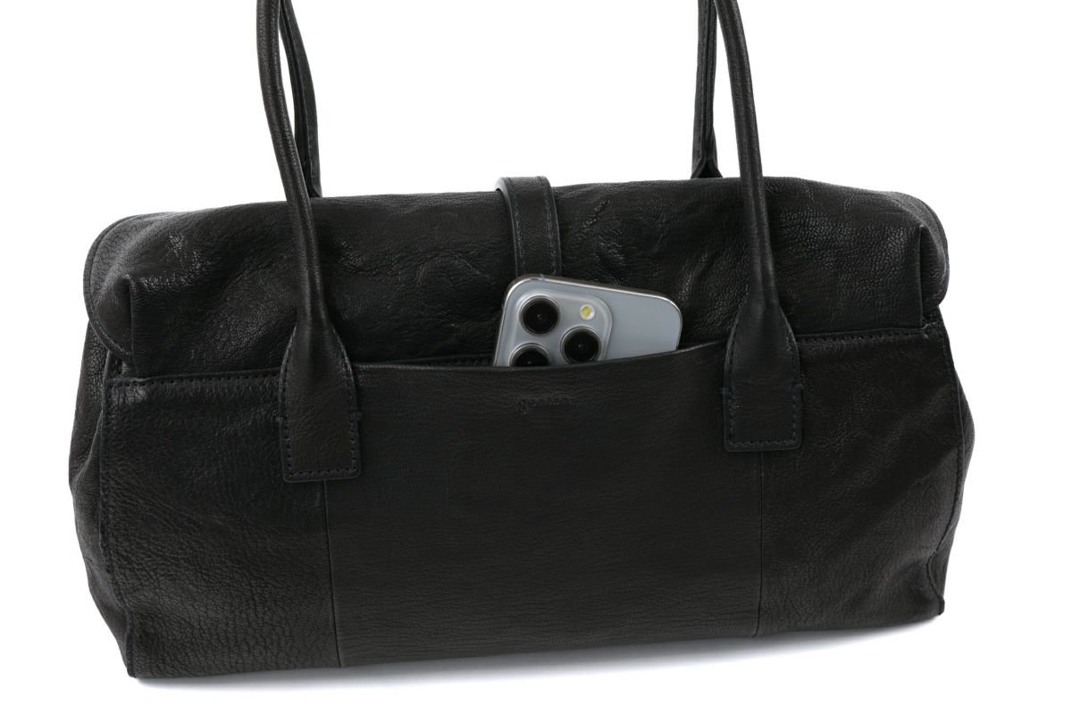 genten ゲンテン ゴートシュリンク かぶせ付きトートバッグ 44636