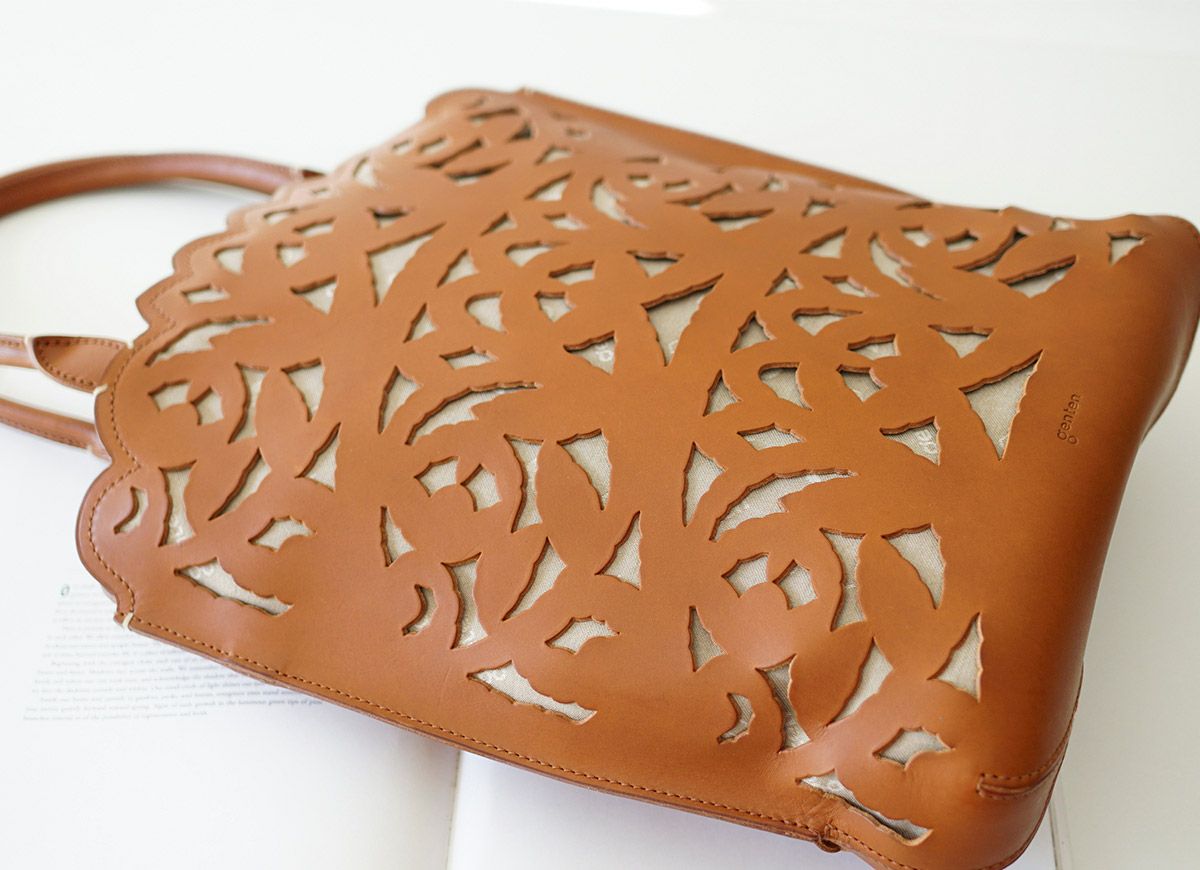 genten ゲンテン Garden cutwork ガーデンカットワーク トートバッグ 43950