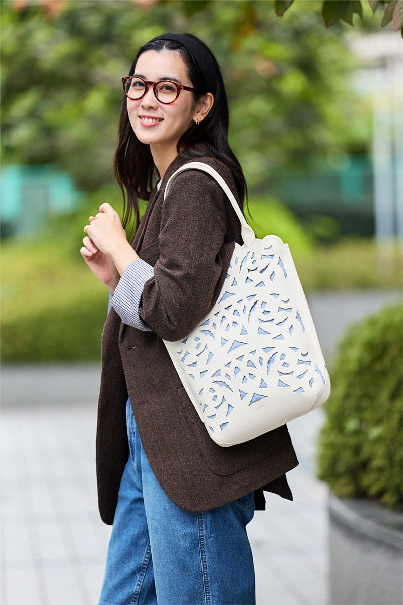 genten ゲンテン Garden cutwork ガーデンカットワーク トートバッグ 43950