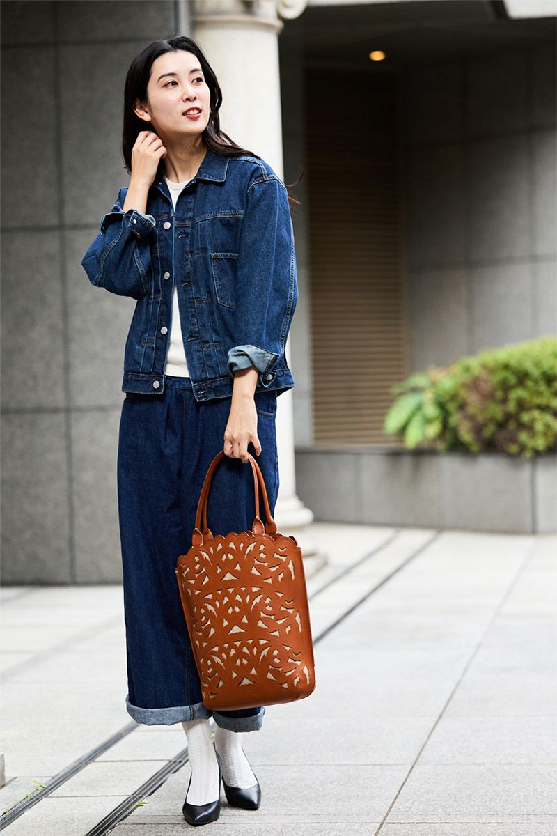 genten ゲンテン Garden cutwork ガーデンカットワーク トートバッグ 43950