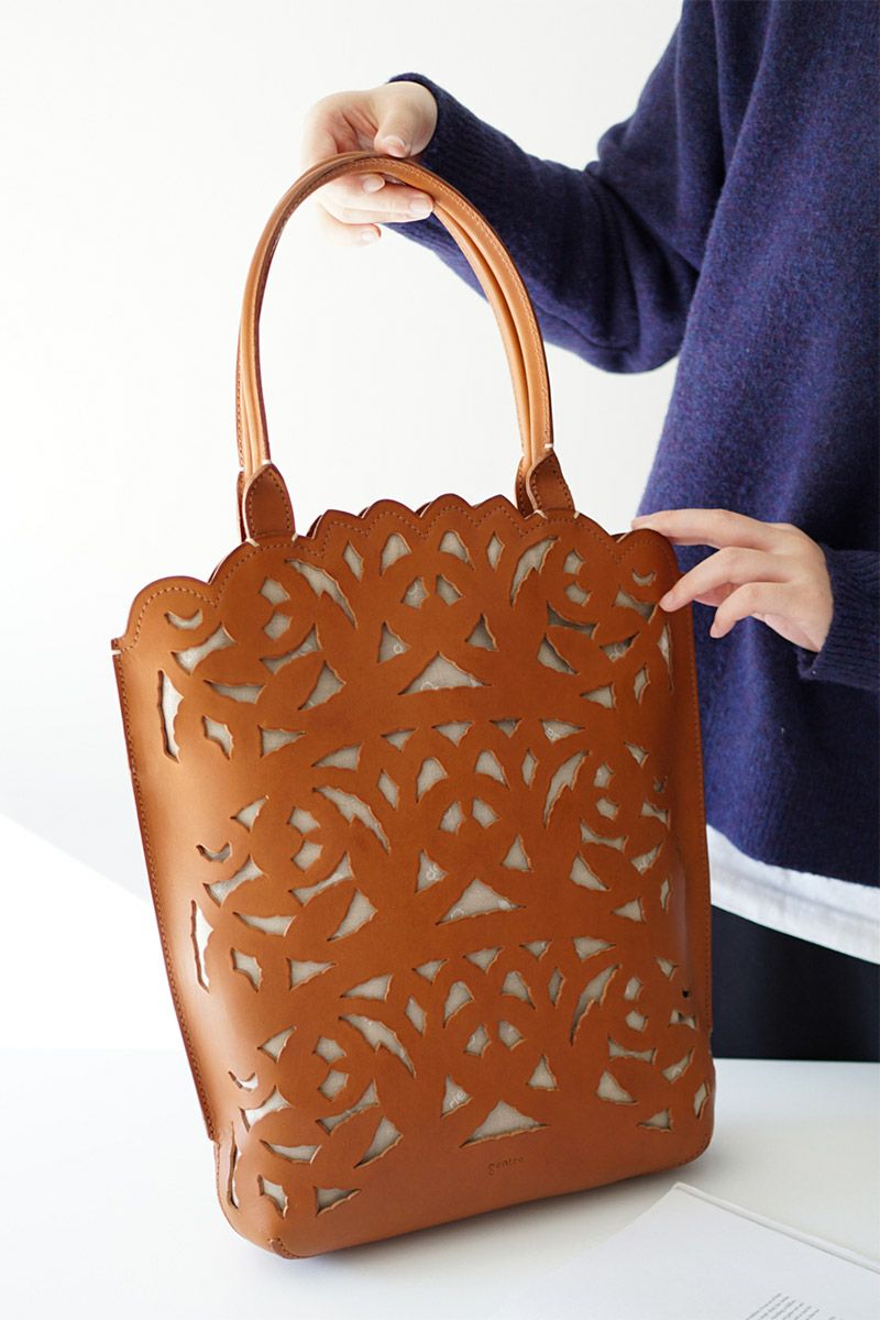 genten ゲンテン Garden cutwork ガーデンカットワーク トートバッグ 43950
