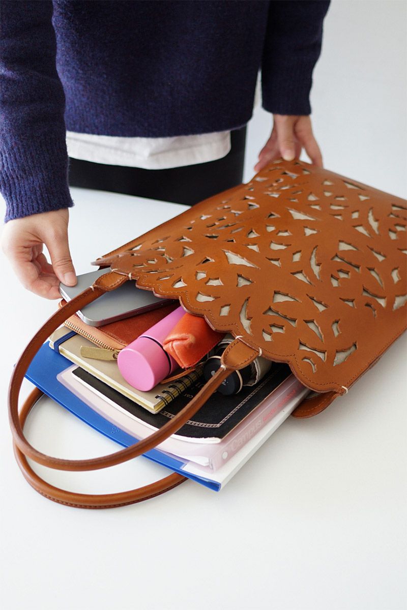 genten ゲンテン Garden cutwork ガーデンカットワーク トートバッグ 43950