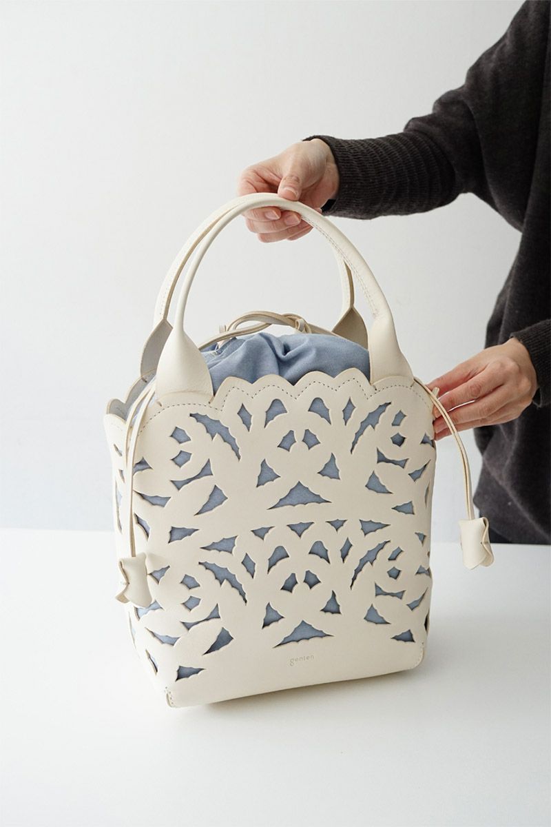 genten ゲンテン Garden cutwork ガーデンカットワーク トートバッグ