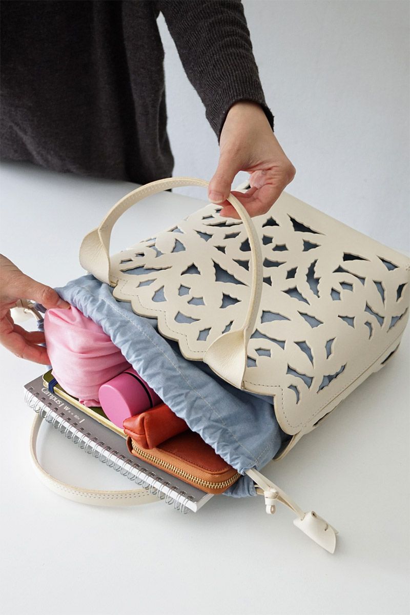 genten ゲンテン Garden cutwork ガーデンカットワーク トートバッグ 43951
