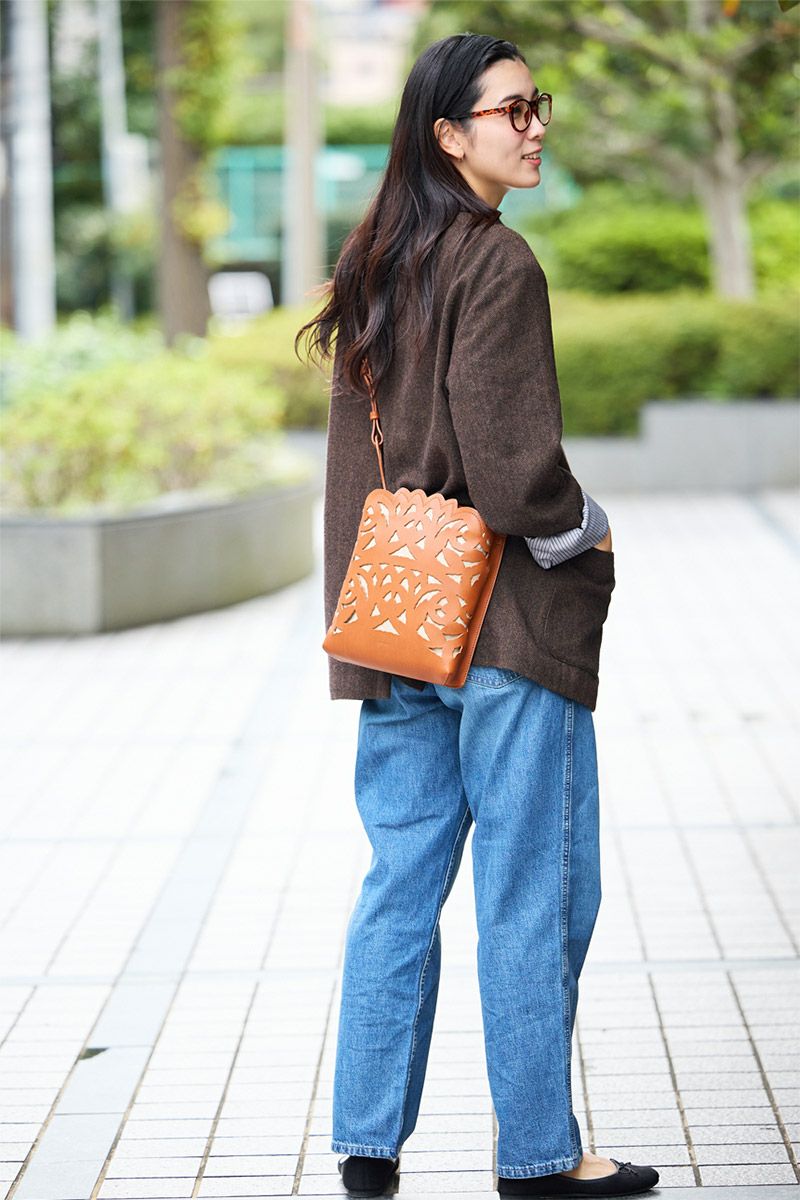 genten ゲンテン Garden cutwork ガーデンカットワーク ショルダーバッグ 43952