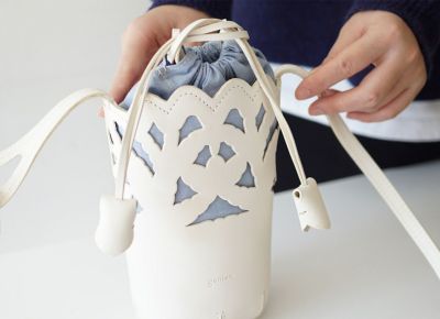 genten ゲンテン Garden cutwork ガーデンカットワーク ショルダーバッグ 43953