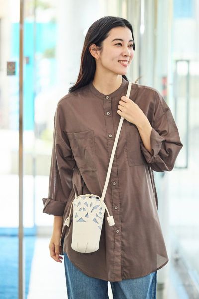 genten ゲンテン Garden cutwork ガーデンカットワーク ショルダーバッグ 43953