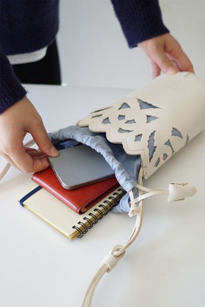 genten ゲンテン Garden cutwork ガーデンカットワーク ショルダーバッグ 43953