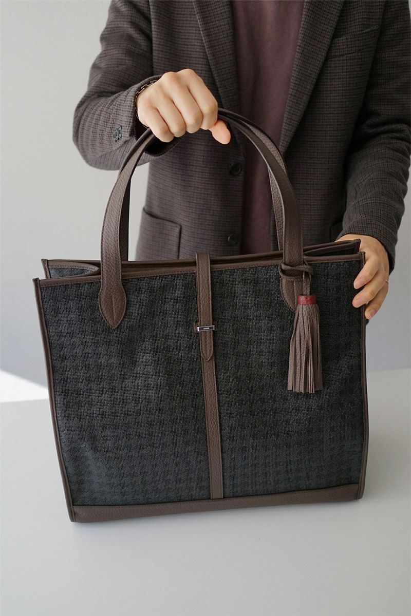 美品　ACATE　CARRE FABRIC カレ ファブリック　ブラック ACATE アカーテ CARRE カレ トートバッグ ACT-CARRE FABRIC | こだわり