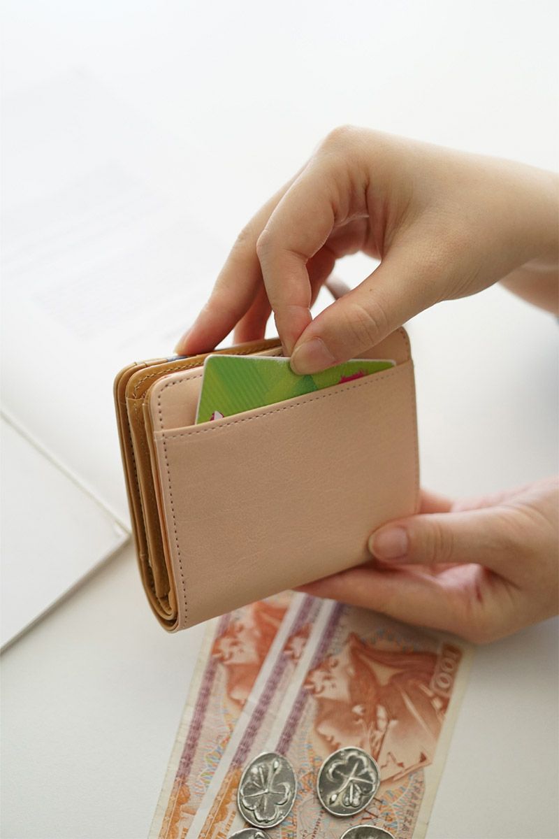 genten ゲンテン Pia ピア 小銭入れ付き二つ折り財布 44646