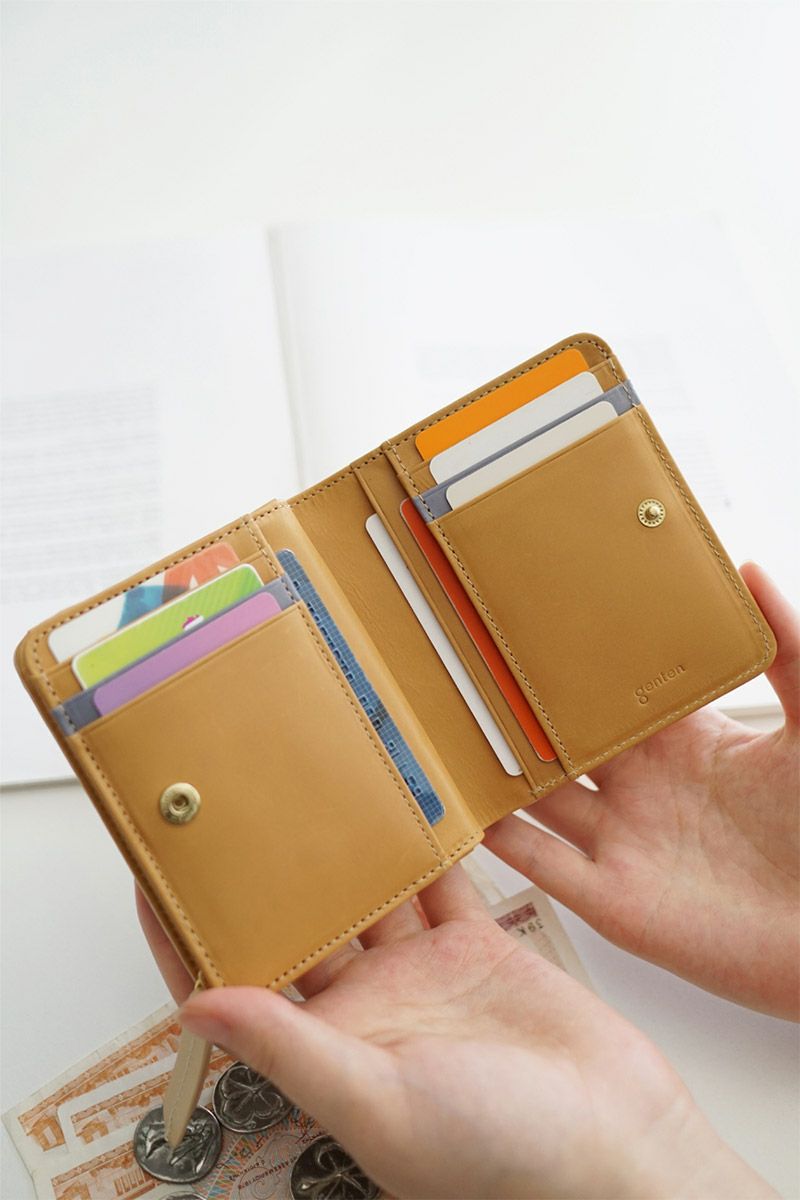 genten ゲンテン Pia ピア 小銭入れ付き二つ折り財布 44646