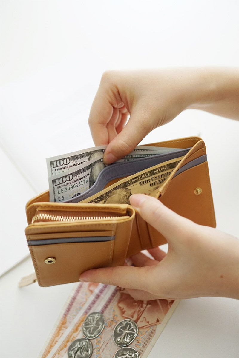 genten ゲンテン Pia ピア 小銭入れ付き二つ折り財布 44646