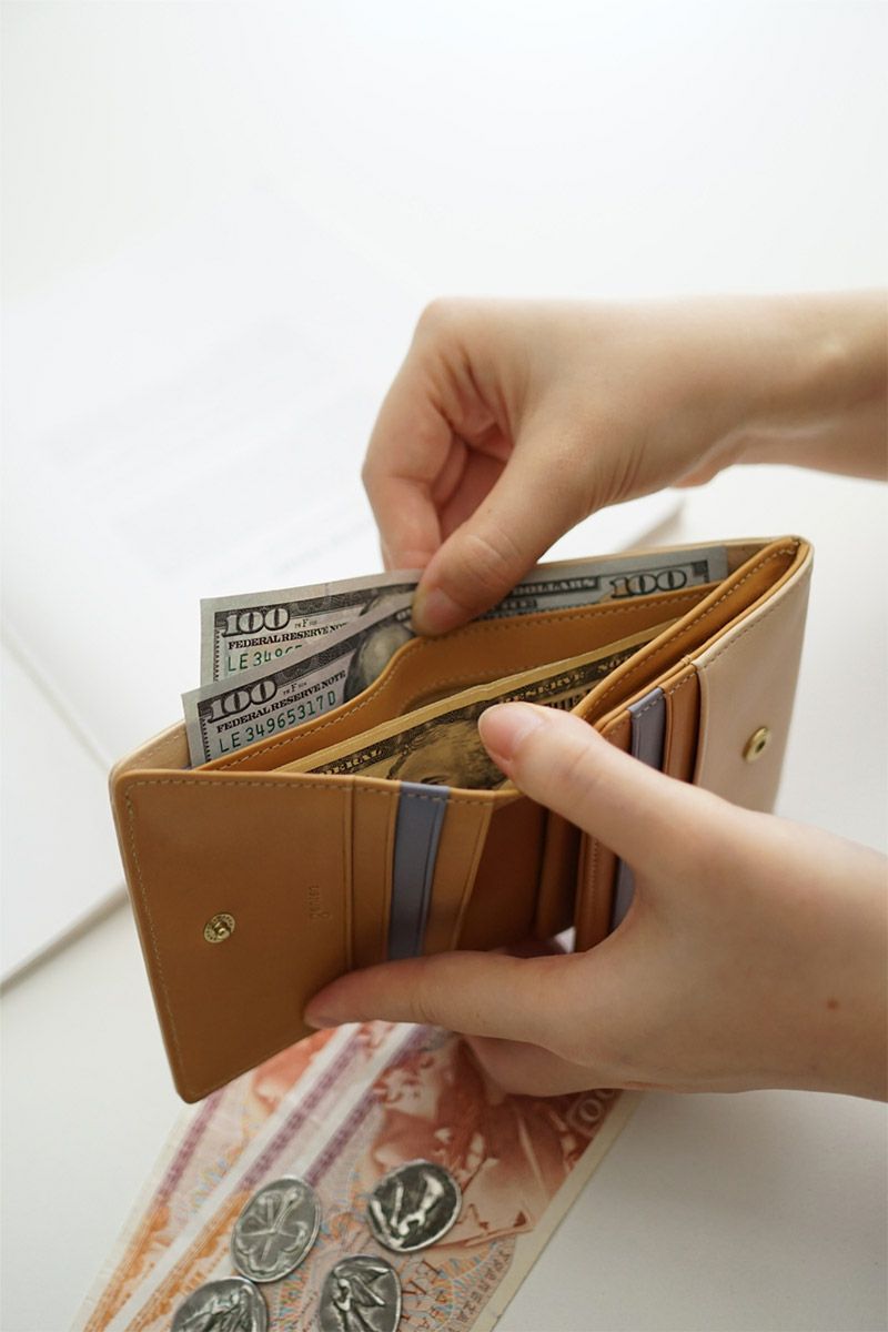 genten ゲンテン Pia ピア 小銭入れ付き二つ折り財布 44647