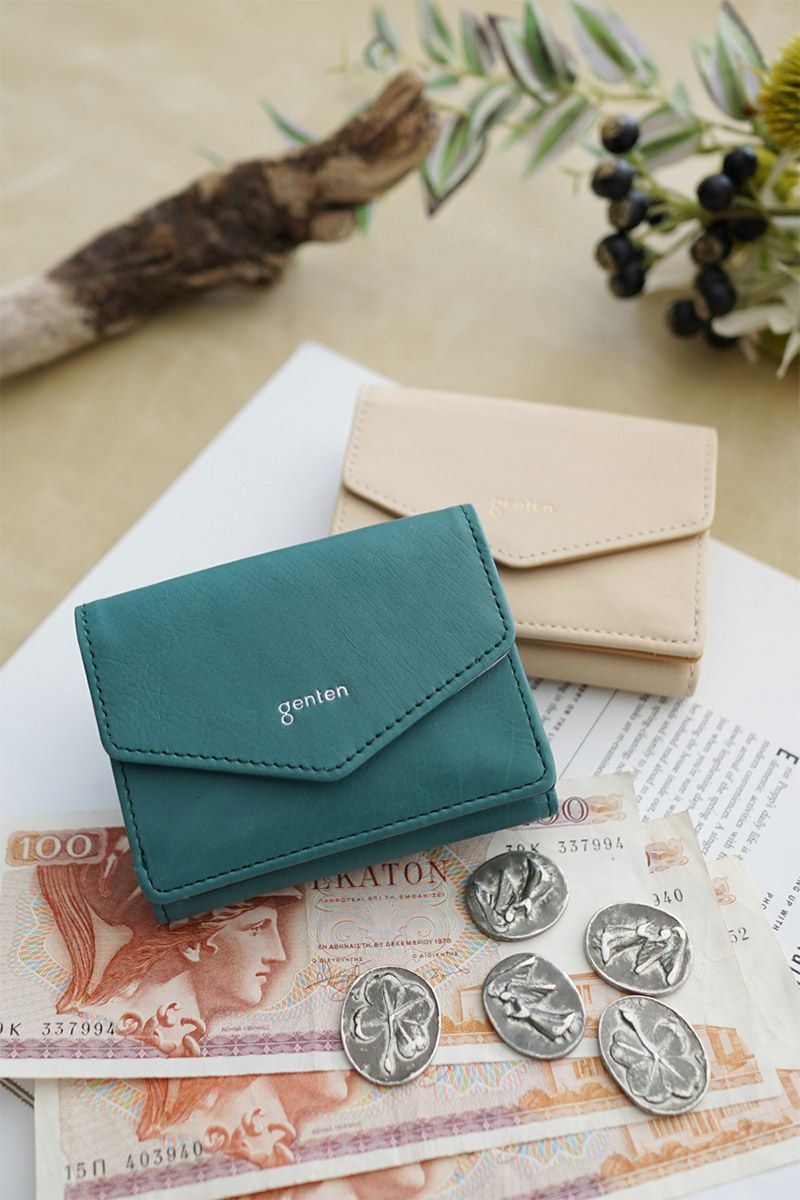 genten ゲンテン Pia ピア 小銭入れ付き三つ折り財布 44648