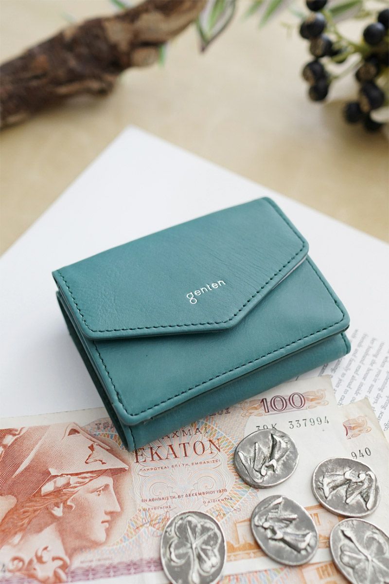 genten ゲンテン Pia ピア 小銭入れ付き三つ折り財布 44648