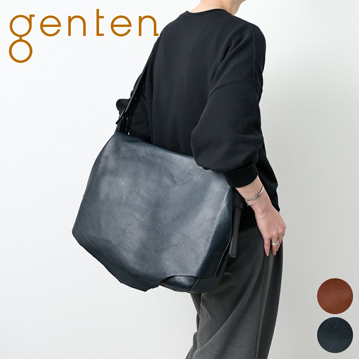 genten ゲンテン ホースレザーバッグ ショルダーバッグ 44611