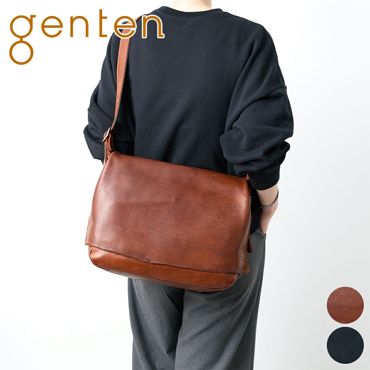 genten ゲンテン ホースレザーバッグ ショルダーバッグ 44612