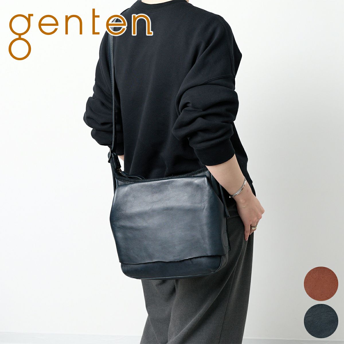 genten ゲンテン ホースレザーバッグ ショルダーバッグ 44613