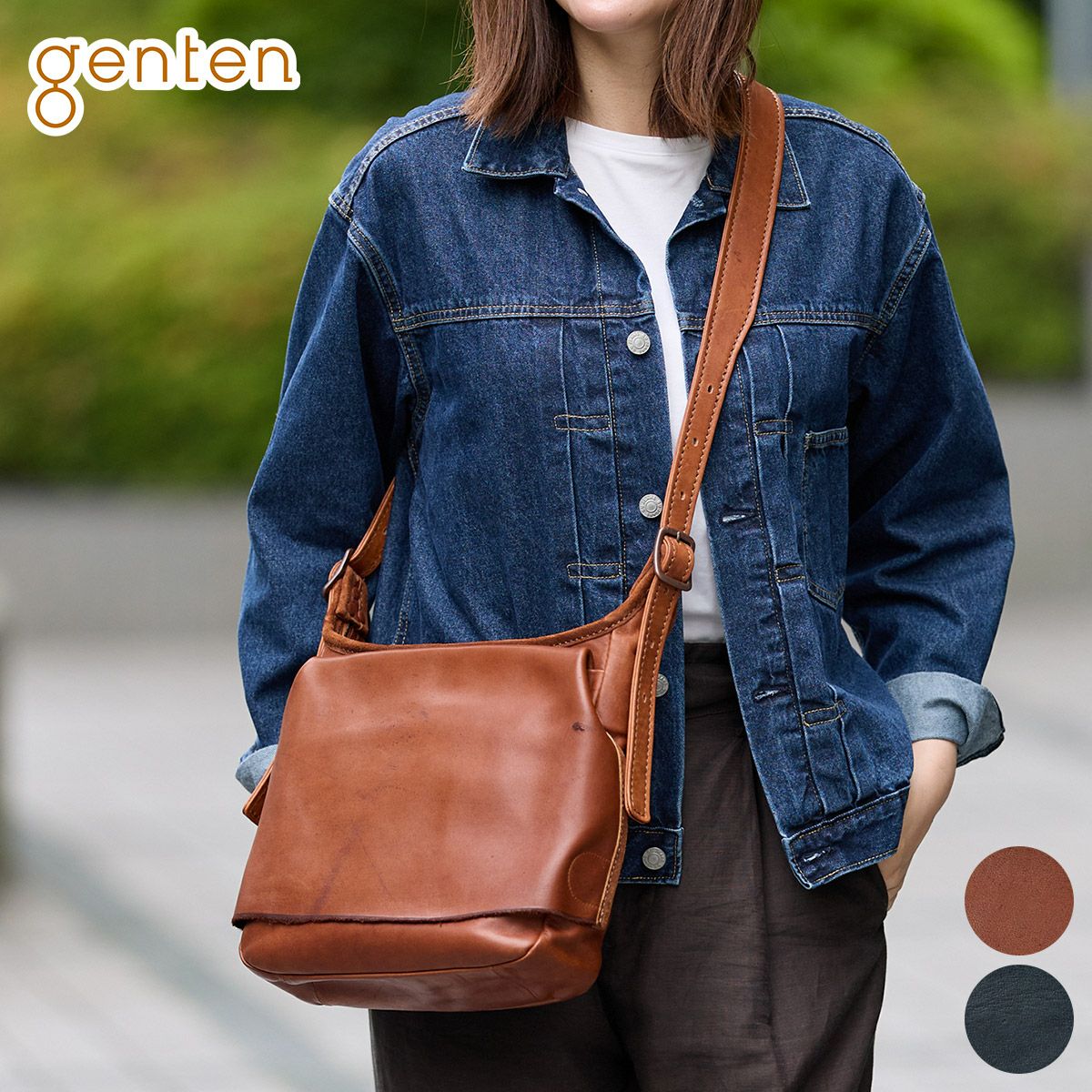 genten ゲンテン ホースレザーバッグ ショルダーバッグ 44613