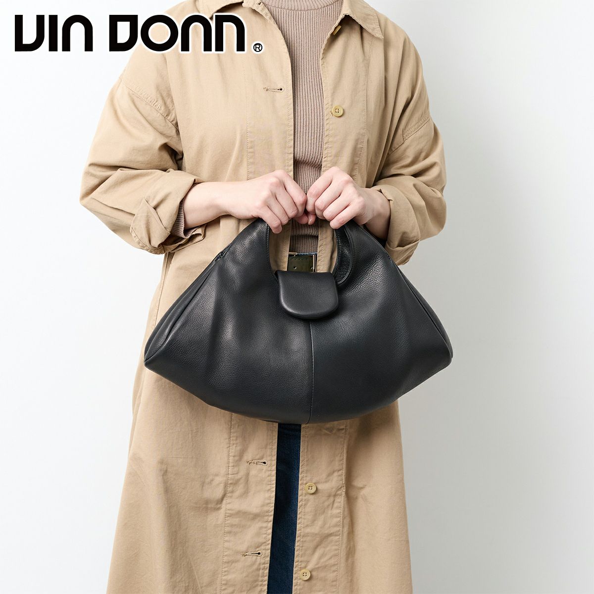 VIA DOAN ヴィア ドアン Zilda ジルダ 扇形手さげバッグ 7769