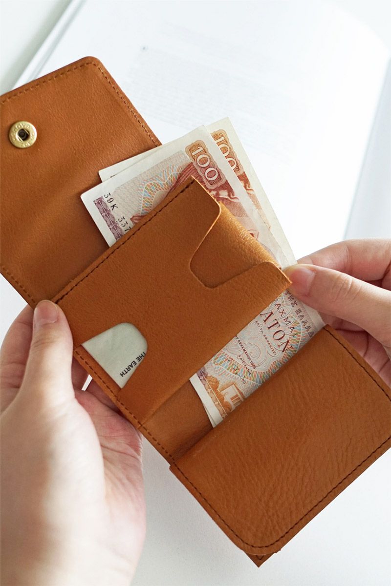 CLEDRAN クレドラン TRONC トロン 小銭入れ付き三つ折り財布 CR-CL3811