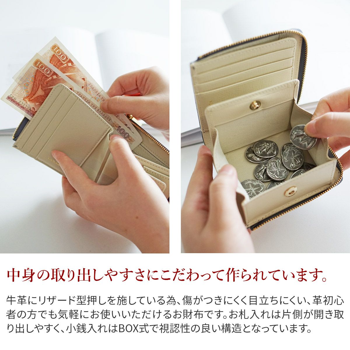 VIOLAd'ORO ヴィオラドーロ PORTA ポルタ 二つ折りL字型財布 V-5056