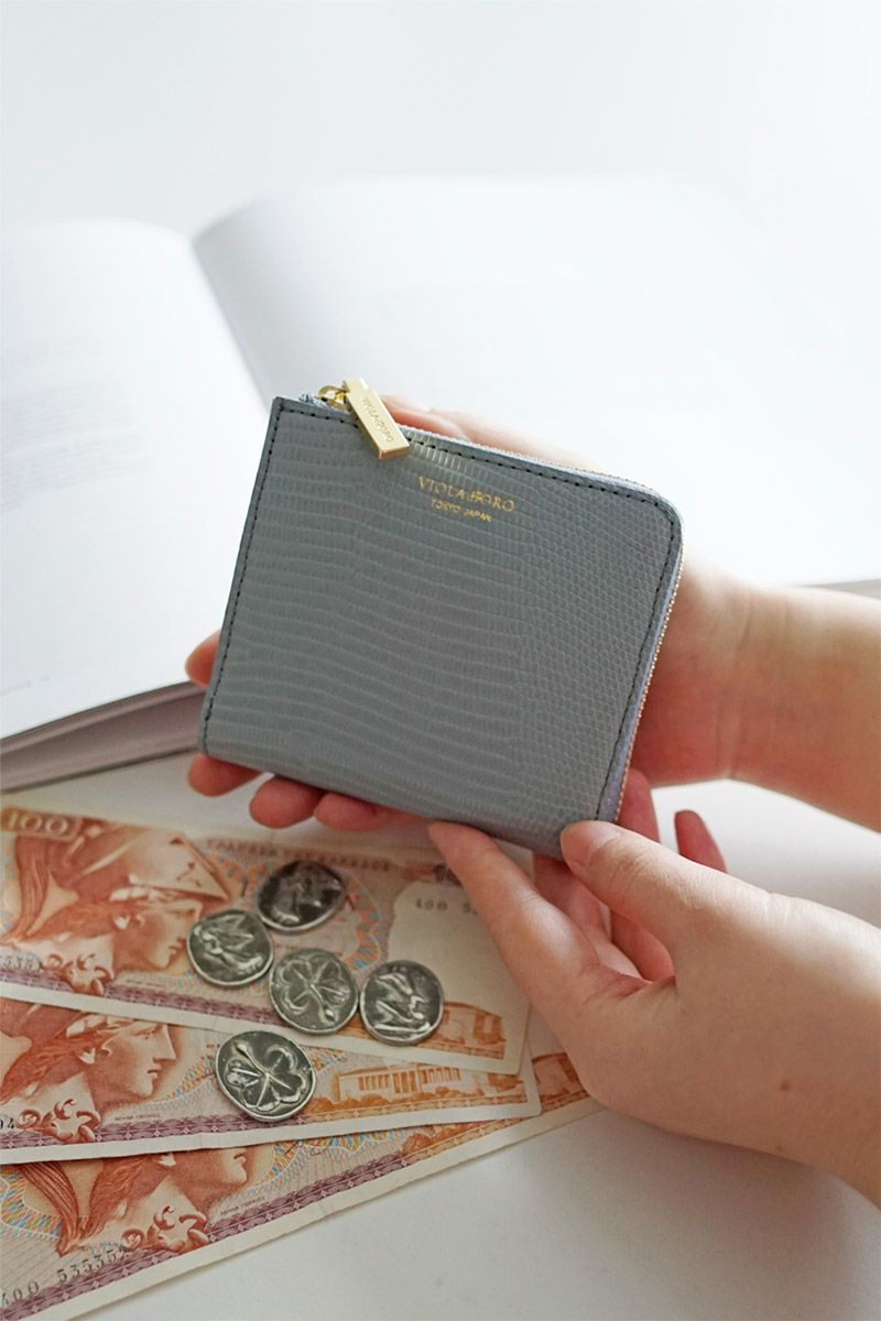 VIOLAd'ORO ヴィオラドーロ PORTA ポルタ 二つ折りL字型財布 V-5056