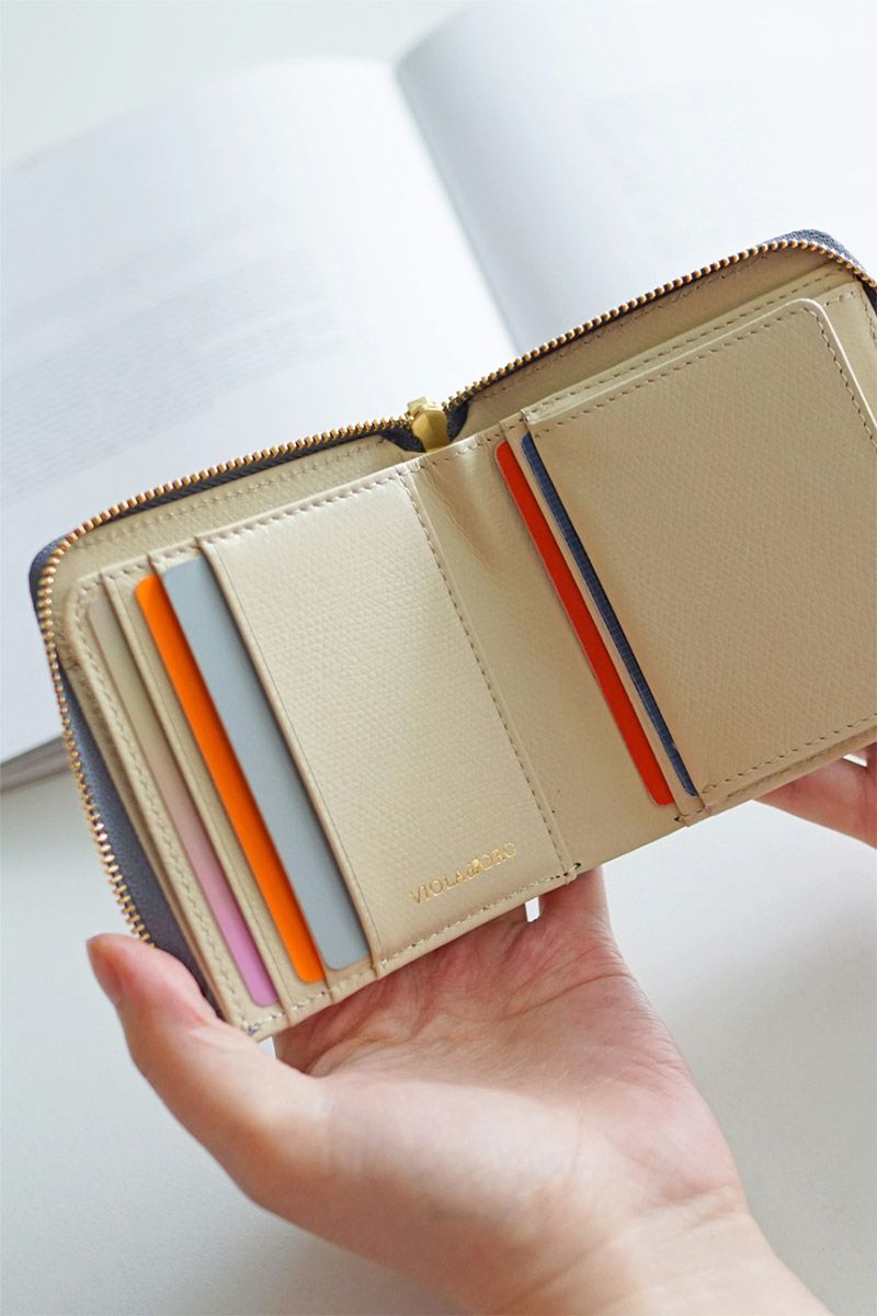 VIOLAd'ORO ヴィオラドーロ PORTA ポルタ 二つ折りL字型財布 V-5056