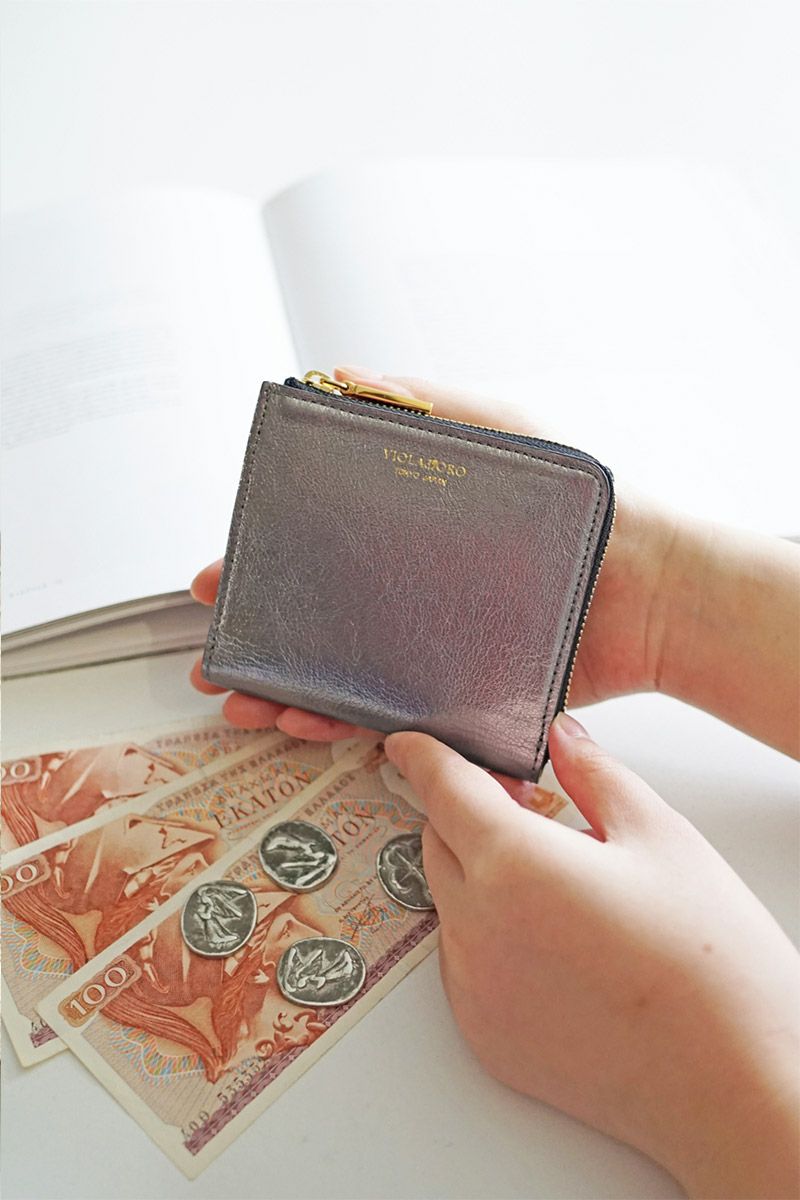 VIOLAd'ORO ヴィオラドーロ PORTA ポルタ 二つ折りL字型財布 V-5063